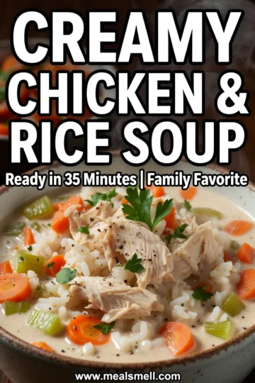 One-Pot, Creamy Chicken & Rice Soup
