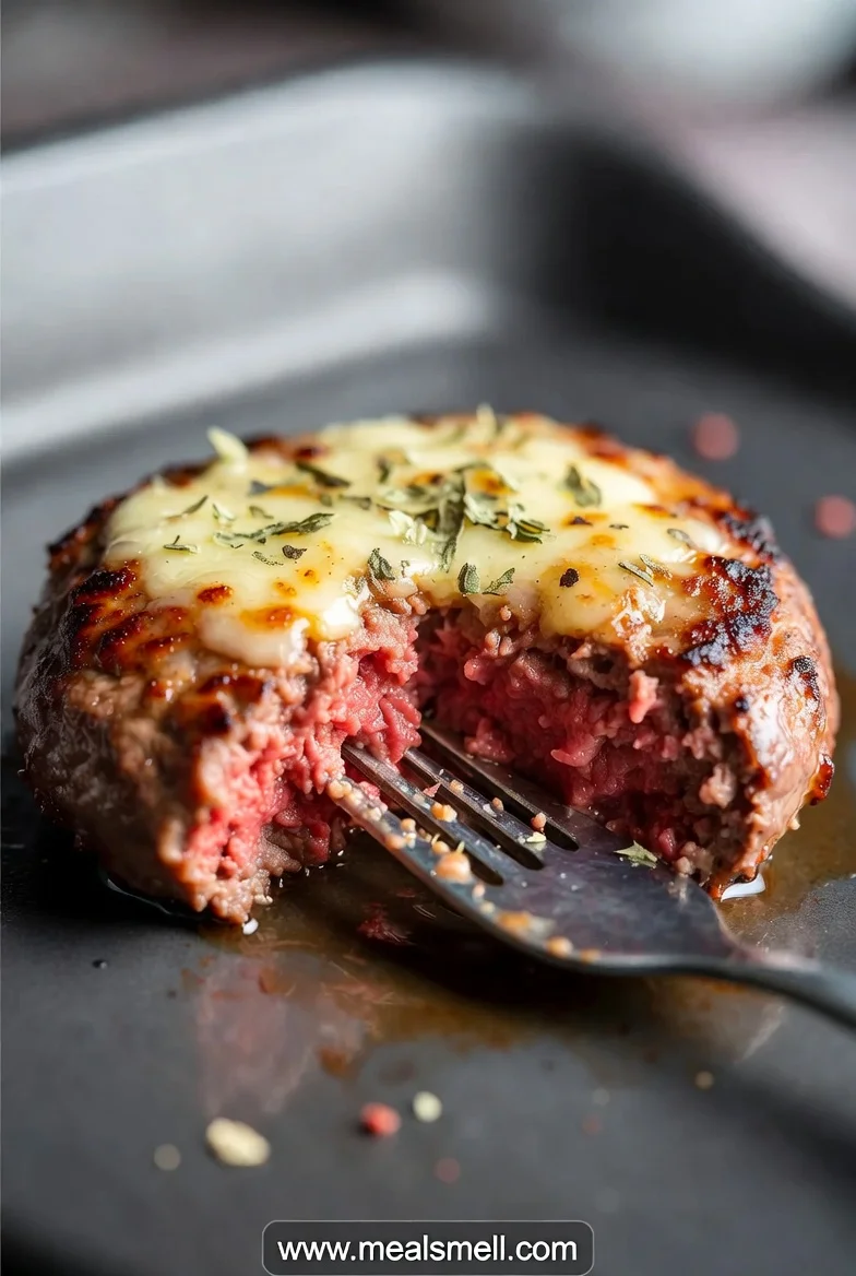 4-Ingredient Oven Beef Using Frozen Beef Burger Patties is a quick tasty meal.