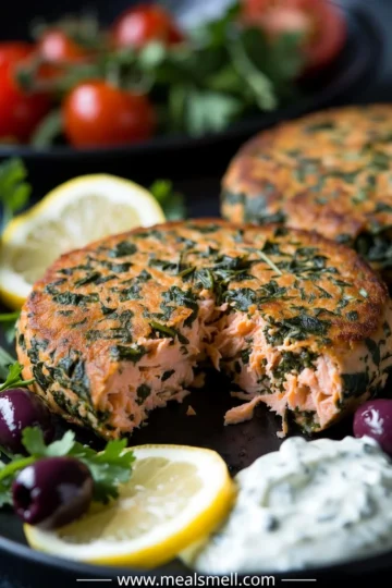 Mediterranean Salmon Spinach Patties: Easy Recipe!