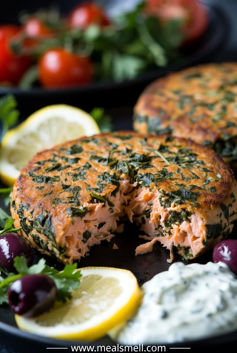 Mediterranean Salmon Spinach Patties: Easy Recipe!