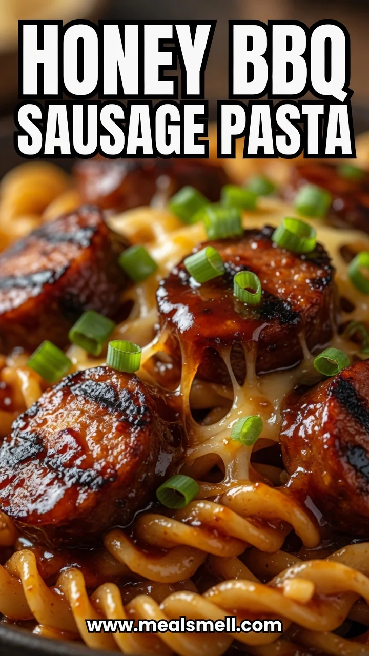 One-Pot Honey BBQ Sausage Pasta: An Easy Dinner.