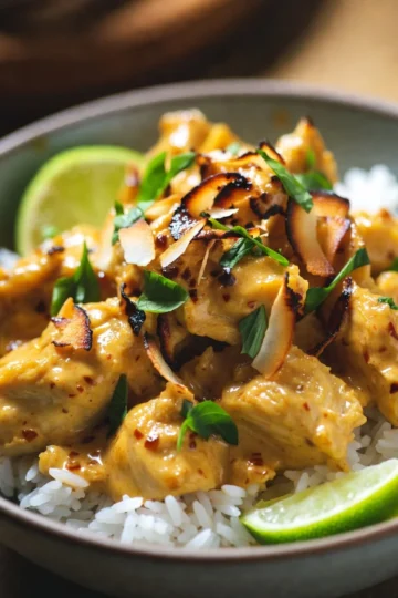 Easy Coconut Chicken Rice Bowl: Fast and Tasty!