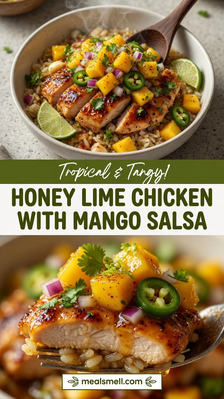 Quick Family Favorite Honey Lime Chicken & Mango Salsa