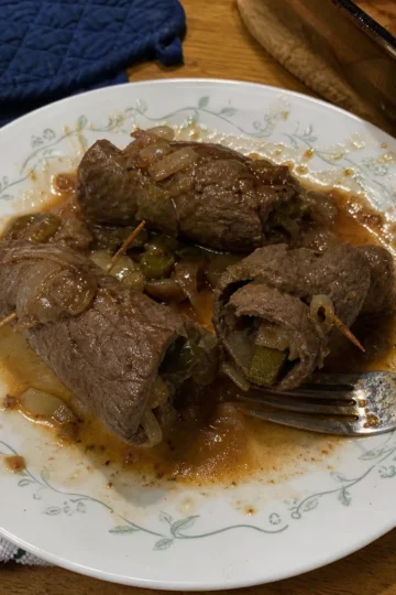 Church Cookbook Beef Roll Ups fresh out of the oven.