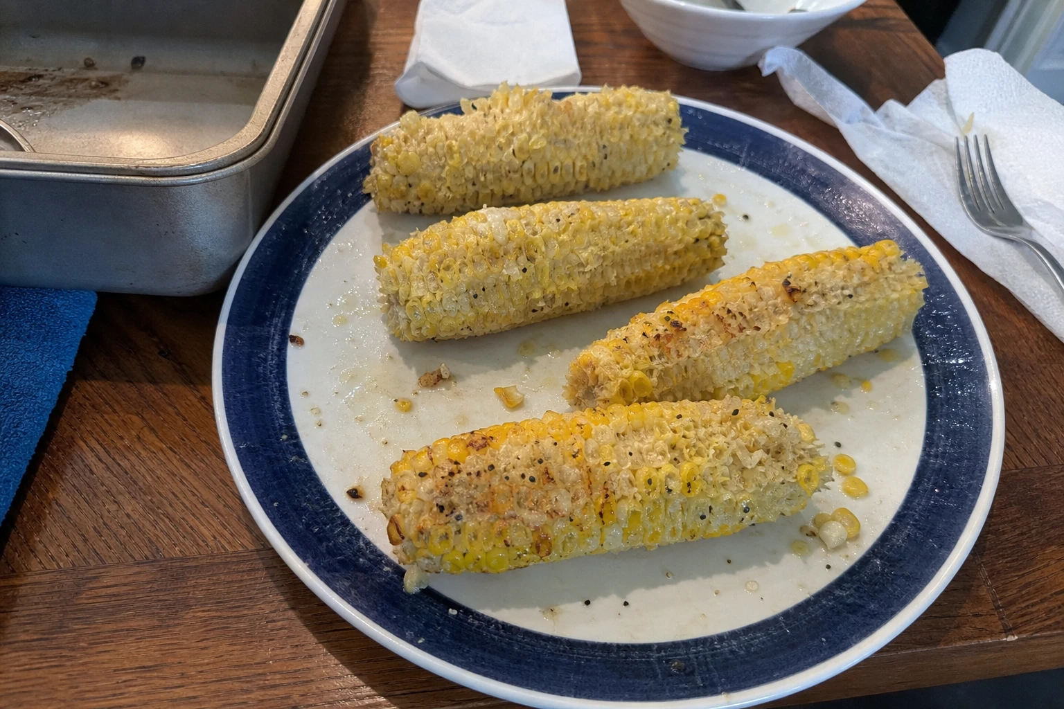 Corn on the Cob with Garlic Butter and Parmesan