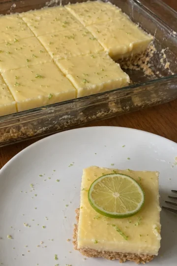 Delicious key lime pie bars with a buttery crust