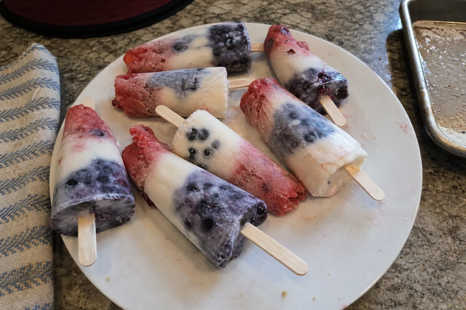 Patriotic Berry and Coconut Milk Popsicles