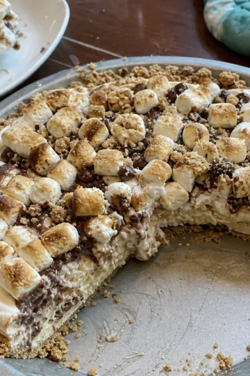 S'mores Ice Cream Pie with Graham Cracker Crust