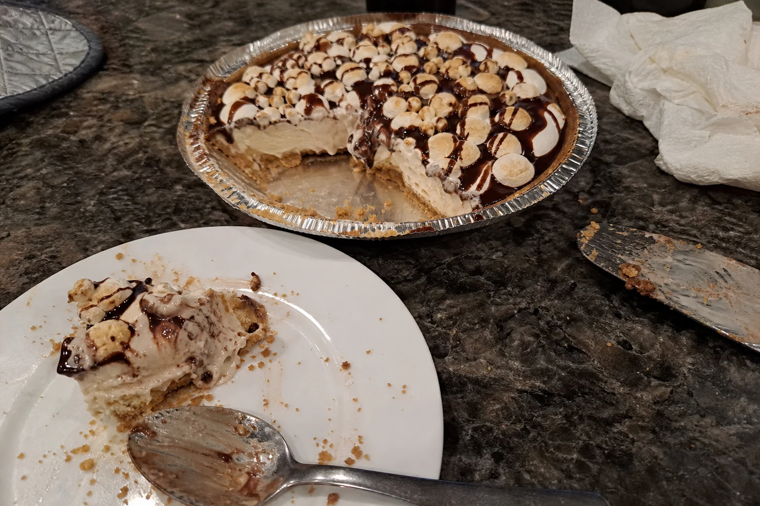 S'mores Ice Cream Pie with Graham Cracker Crust