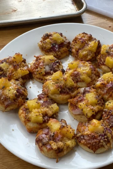 Sweet and Savory BBQ Pineapple Pizza Bites