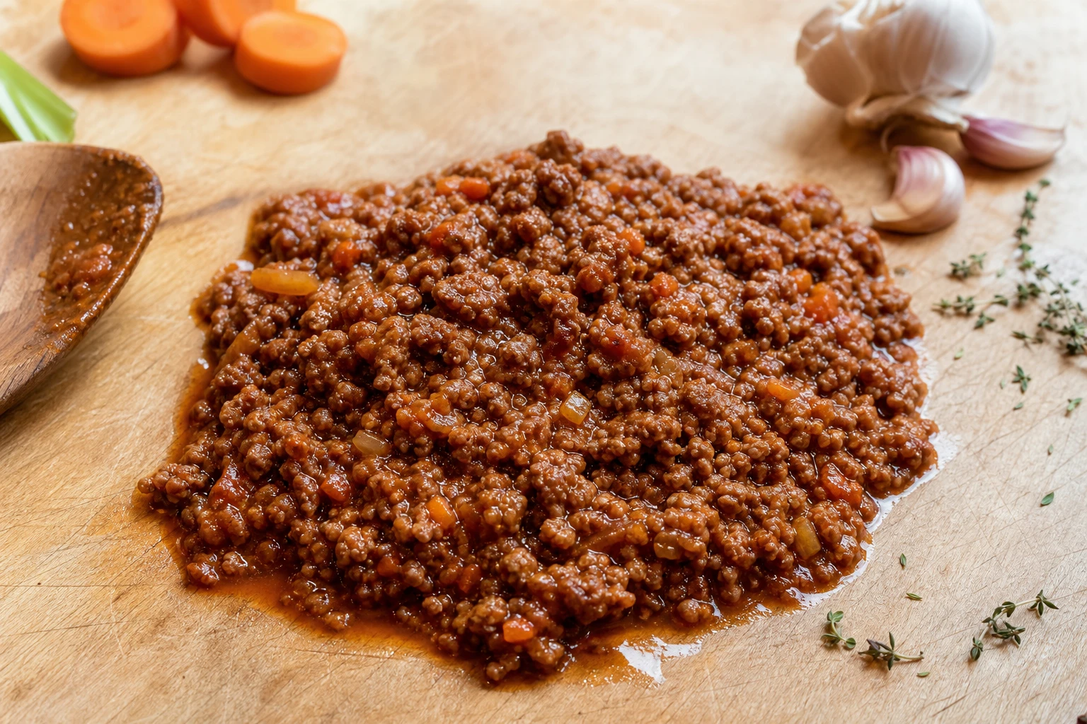Tagliatelle served with a generous helping of Marcella Hazan Bolognese sauce, topped with grated cheese