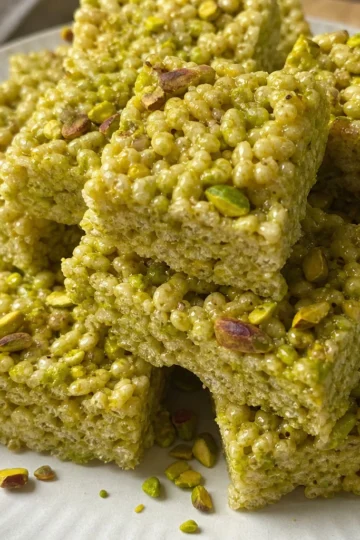 Pistachio Rice Krispie Treats